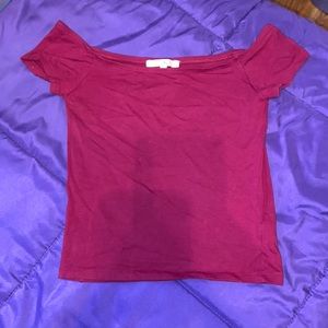 Maroon crop top